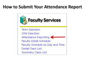 How to Submit Your Attendance Report