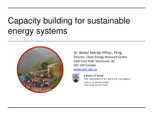 Capacity building for sustainable energy systems