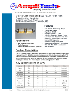 2 to 18 GHz Wide Band EW / ECM / IFM High Gain
