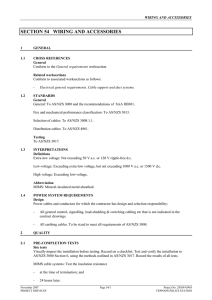 Wiring & Accessories Specification - AS/NZS Standards