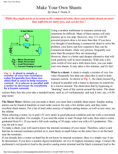 Make Your Own Shunts