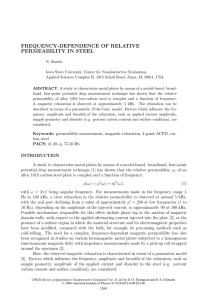 Frequency-Dependence of Relative Permeability in Steel