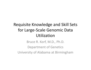Requisite Knowledge and Skill Sets for Large