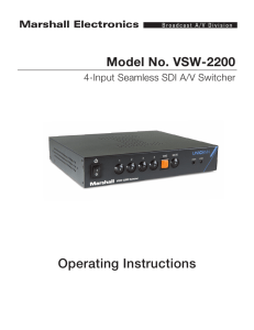 VSW-2200 Manual.indd - Marshall Electronics