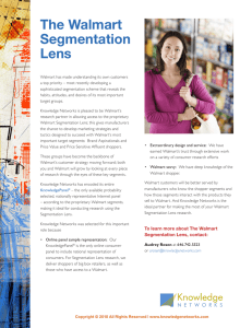 The Walmart Segmentation Lens