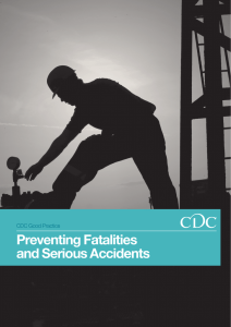 CDC Good Practice: Preventing Fatalities and Serious Accidents