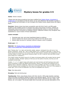 Mystery boxes for grades 3-5