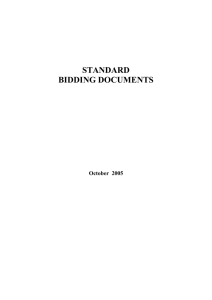 standard bidding documents