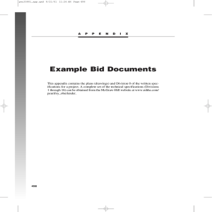 DIVISION 0: Example Bid Documents