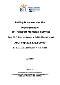 Philippine Bidding Documents - Free Public Wi-Fi