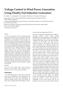 Voltage Control in Wind Power Generation Using Doubly Fed