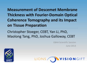 Measurement of Descemet Membrane Thickness with Fourier