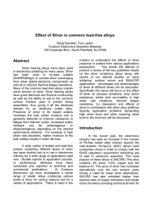 Effect of Silver in common lead-free alloys
