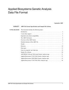 ABIF File Format - Applied Biosystems
