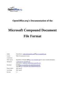 The Microsoft Compound Document File Format