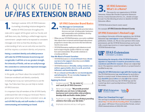 a quick guide to the uf/ifas extension brand