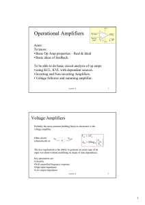 Lecture 12 - Operational Amplifiers