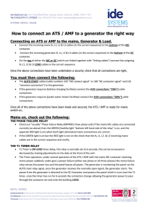 How to connect an ATS / AMF to a generator the right