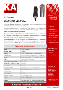 GST Gear Shift Lever Cell Datasheet