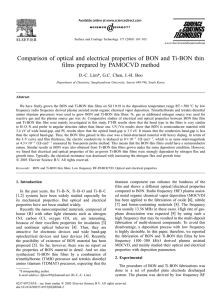 Comparison of optical and electrical properties of BON