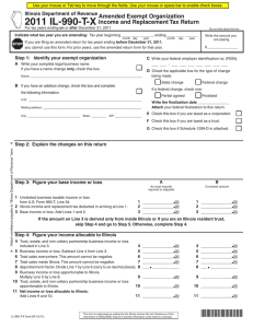 IL 990 TX - Illinois Department of Revenue