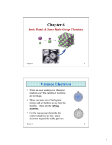 Chapter 6 Valence Electrons