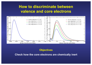 How to discriminate between valence and core electrons