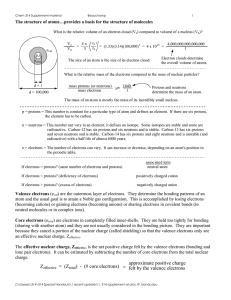 = approximate positive charge felt by the valence electrons