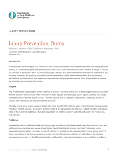 Injury Prevention: Burns - Encyclopedia on Early Childhood