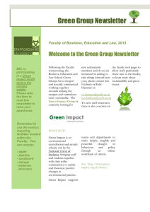 Green Group Newsletter - Staffordshire University