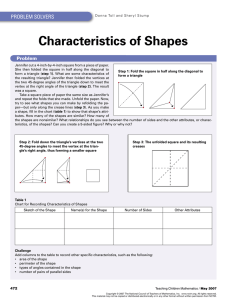 Characteristics of Shapes