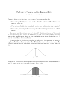 Chebyshev`s Theorem and the Empirical Rule