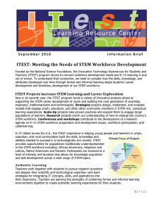 ITEST: Meeting the Needs of STEM Workforce - STELAR