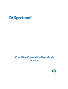 CA Spectrum Condition Correlation User Guide