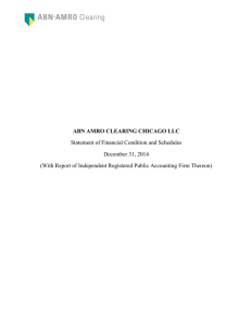 ABN AMRO CLEARING CHICAGO LLC Statement of Financial