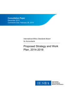 Proposed Strategy and Work Plan, 2014-2018