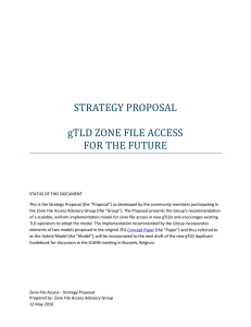 Zone File Access - Proposed Strategy
