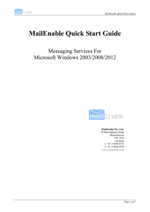 MailEnable Quick Start Guide