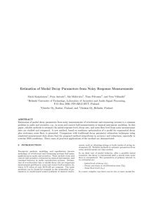 Estimation of Modal Decay Parameters from Noisy Response