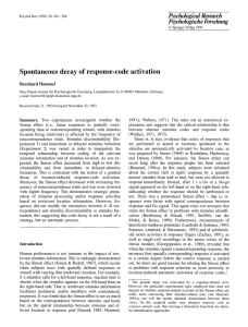Spontaneous decay of response-code activation