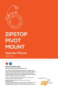 zipSTOP Pivot Mount - Head Rush Technologies
