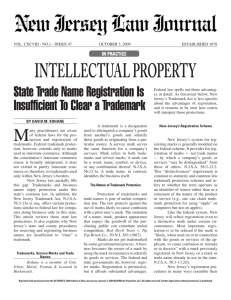 State Trade Name Registration Is Insufficient To Clear a Trademark