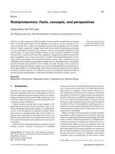 Nutriproteomics: Facts, concepts, and perspectives