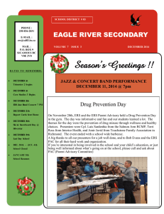 December 2014 Newsletter - Eagle River Secondary School
