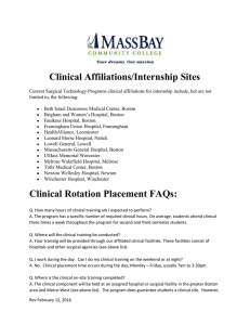 Clinical Affiliations/Internship Sites Clinical Rotation Placement FAQs: