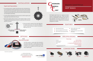 Magnetic Speed Pickups MSP Series