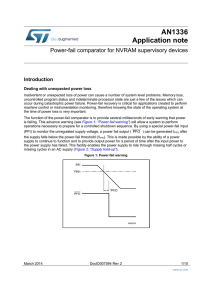 Power-fail comparator for NVRAM supervisory devices