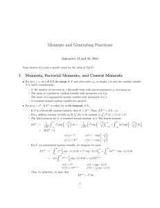 Moments and Generating Functions