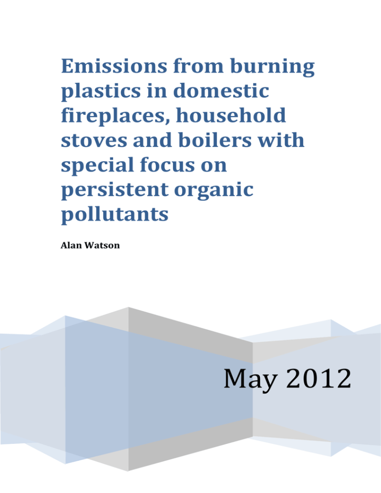 Emissions from burning plastics in domestic fireplaces