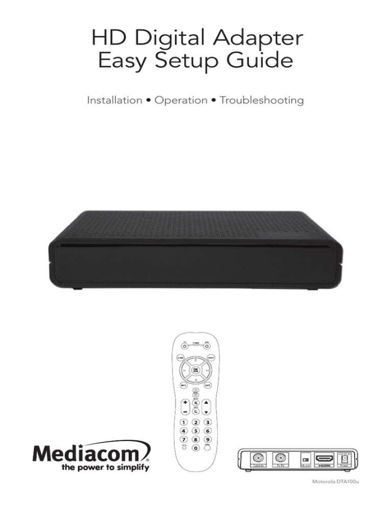 ARRIS HD-DTA100u Digital Transfer Adapter - HDMI & Coax Out, Includes Remote & Cables